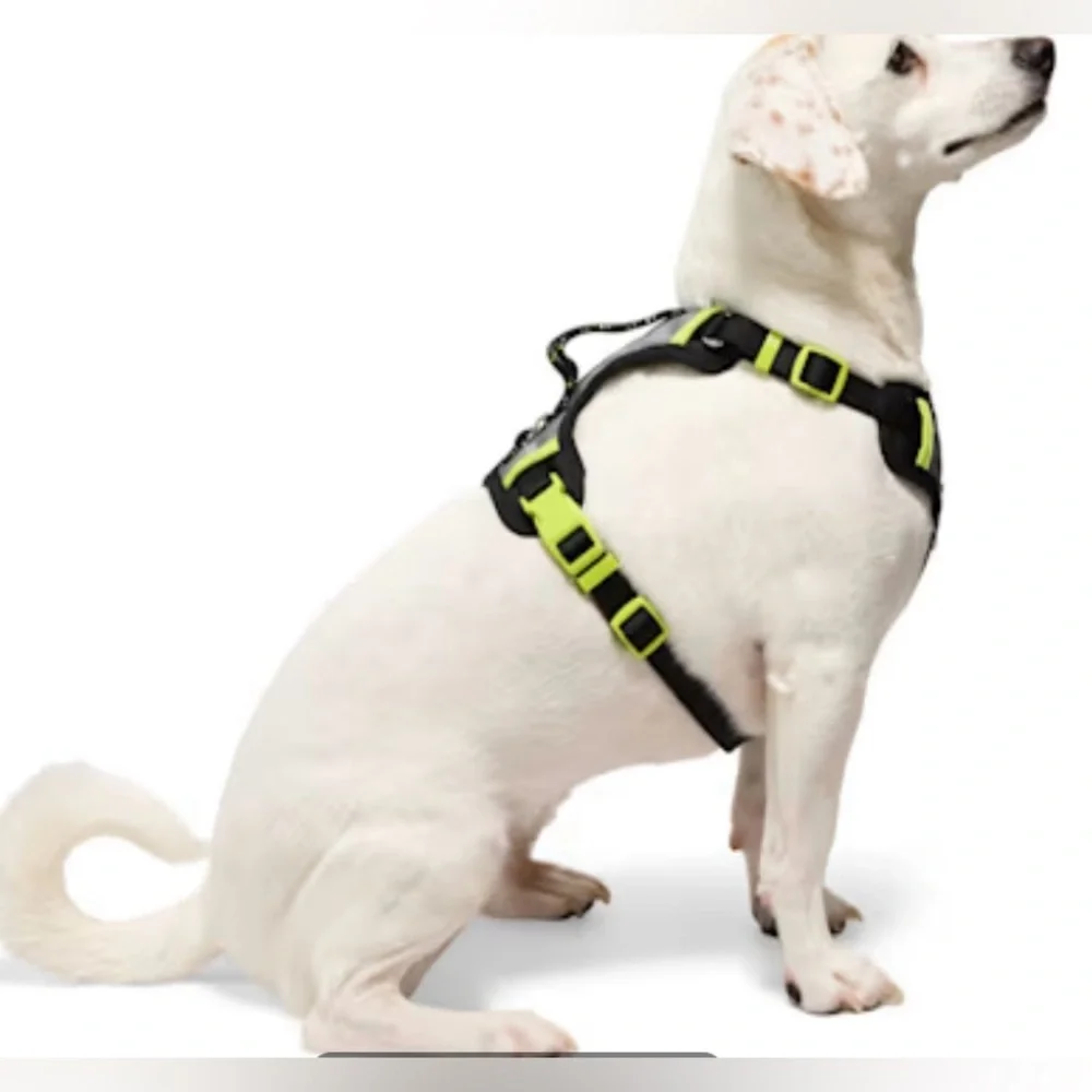 YOULY Adventure Reflective Dog Harness, Black-Medium